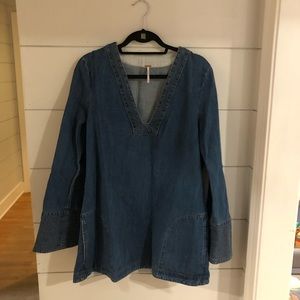 Free People, Medium Denim Dress
